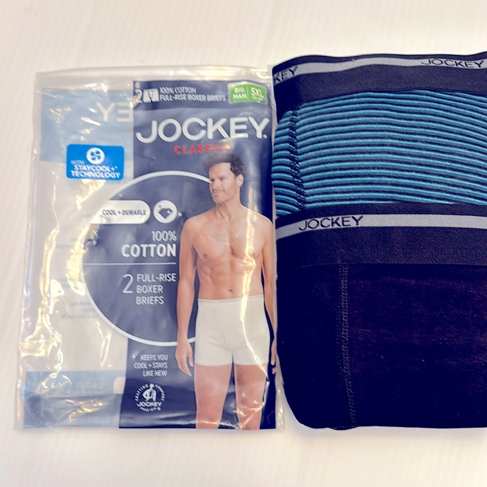 NWT Jockey 2 PK Boxer Briefs 5XL